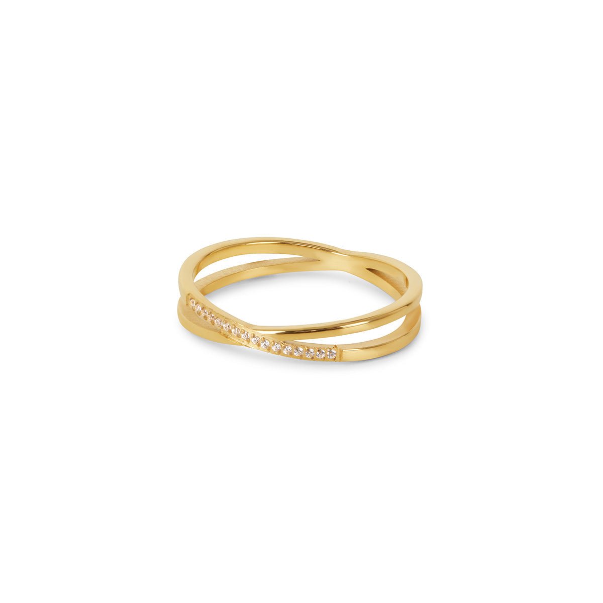 Ring Lucia Double 18K Gold-Plated in 18K gold-plated – Meiva ring