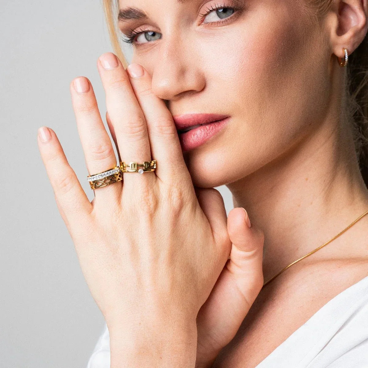 Ring Mosaic 18K Gold-Plated in 18K gold-plated – Meiva ring view 2