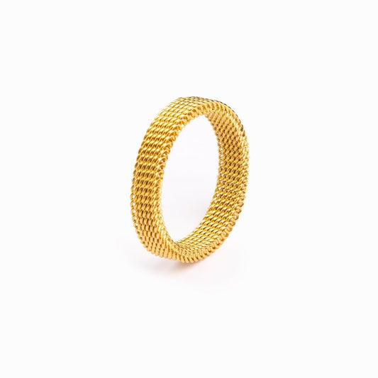 Ring Motion Mesh 18K Gold Plated in 18K gold-plated – Meiva ring