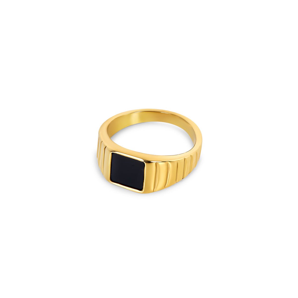 Ring Noir 18K Gold-Plated in 18K gold-plated – Meiva ring