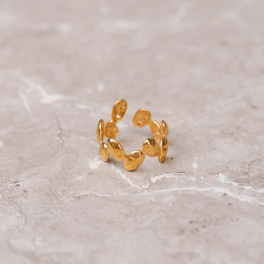Ring Textured Organic Adjustable 18K Gold Plated in 18K gold-plated – Meiva ring view 2