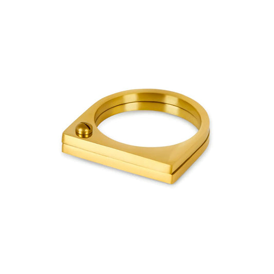 Ring Flat Screw 18K Gold-Plated in 18K gold-plated – Meiva ring