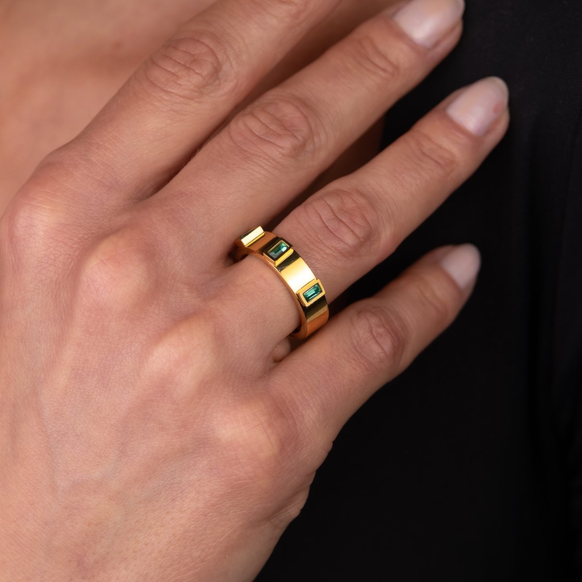 Ring Prestige Cubic Cubic Zirconia 18K Gold Plated in 18K gold-plated, zirconia – Meiva ring view 4