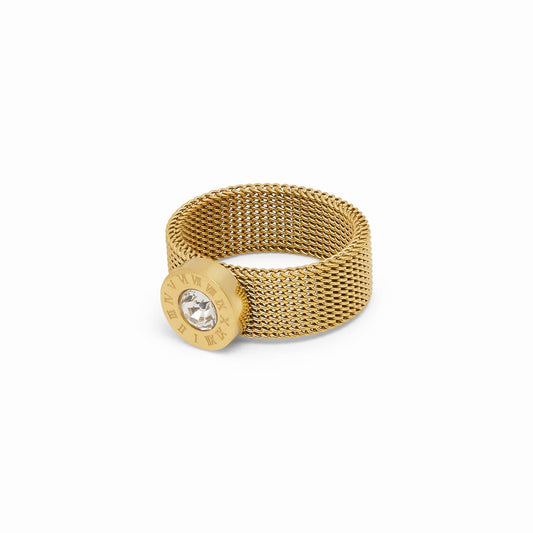 Ring Roman Mesh 18K Gold Plated in 18K gold-plated – Meiva ring