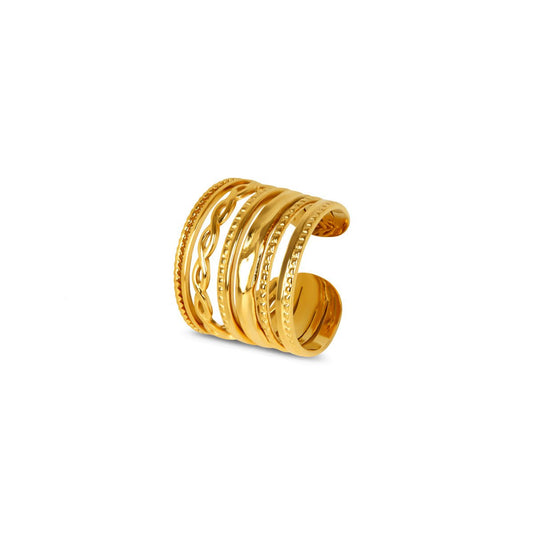 Ring Adjustable Royale 18K Gold-Plated in 18K gold-plated – Meiva ring