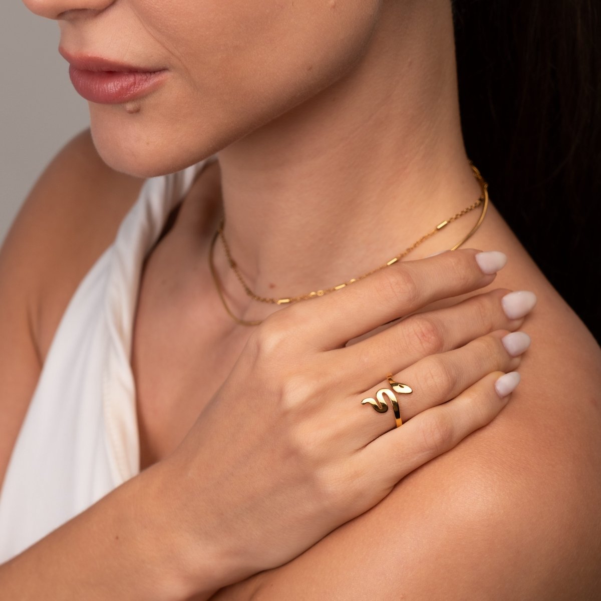Ring Snake 18K Gold Plated in 18K gold-plated – Meiva ring view 7