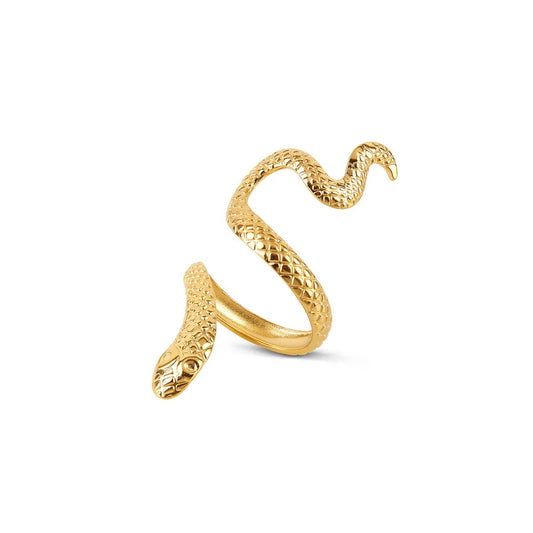 Ring Serpent Adjustable 18K Gold Plated in 18K gold-plated – Meiva ring