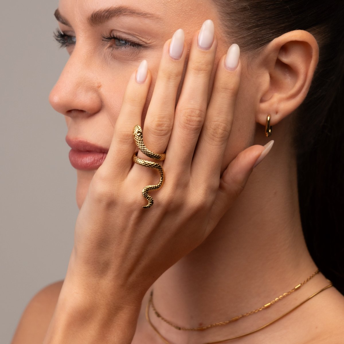 Ring Serpent Adjustable 18K Gold Plated in 18K gold-plated – Meiva ring view 12