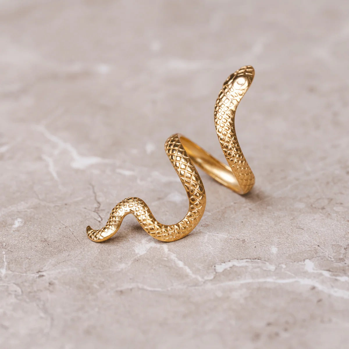 Ring Serpent Adjustable 18K Gold Plated in 18K gold-plated – Meiva ring view 2