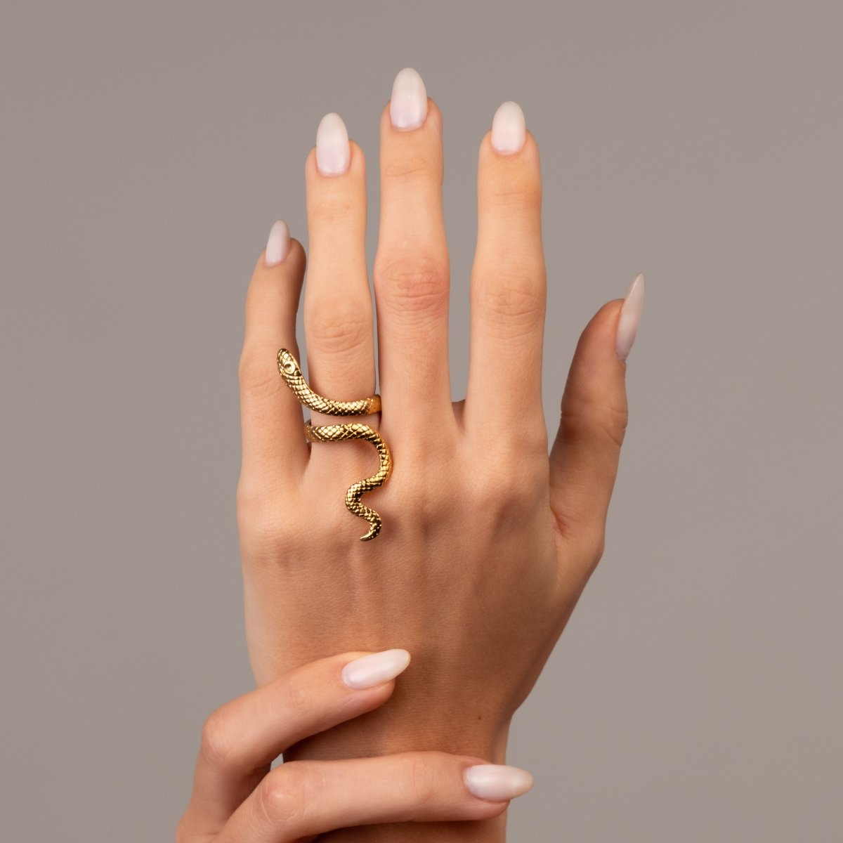 Ring Serpent Adjustable 18K Gold Plated in 18K gold-plated – Meiva ring view 3