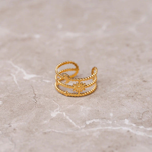 Ring Sky Adjustable 18K Gold Plated in 18K gold-plated – Meiva ring view 2