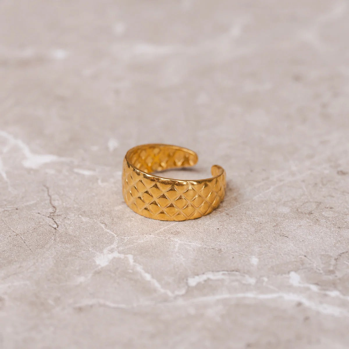 Ring Luxurious Weave Adjustable 18K Gold Plated in 18K gold-plated – Meiva ring view 2