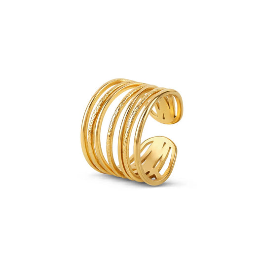 Ring Woven Adjustable 18K Gold Plated in 18K gold-plated – Meiva ring