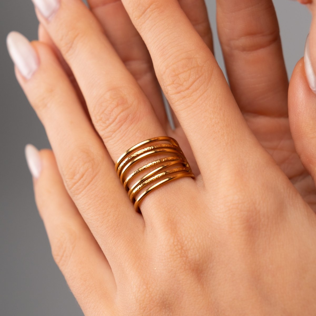 Ring Woven Adjustable 18K Gold Plated in 18K gold-plated – Meiva ring view 6