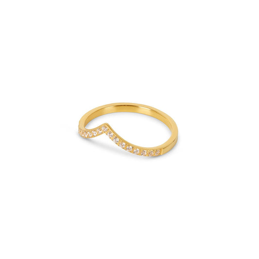 Ring Trinity Cubic Zirconia 18K Gold Plated in 18K gold-plated, zirconia – Meiva ring
