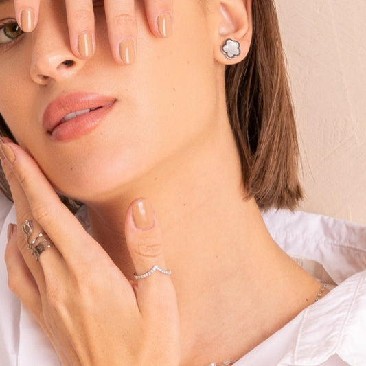 Ring Trinity Cubic Zirconia Silver in zirconia – Meiva ring view 2