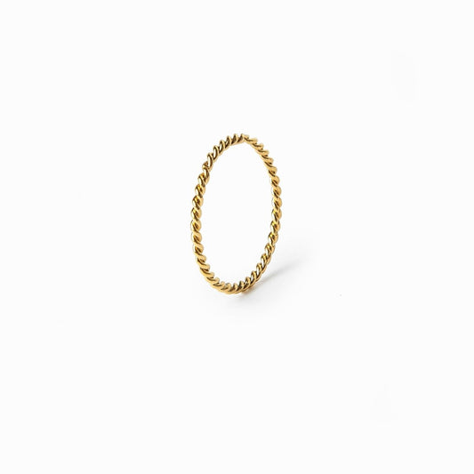 Ring Twist 18K Gold Plated in 18K gold-plated – Meiva ring