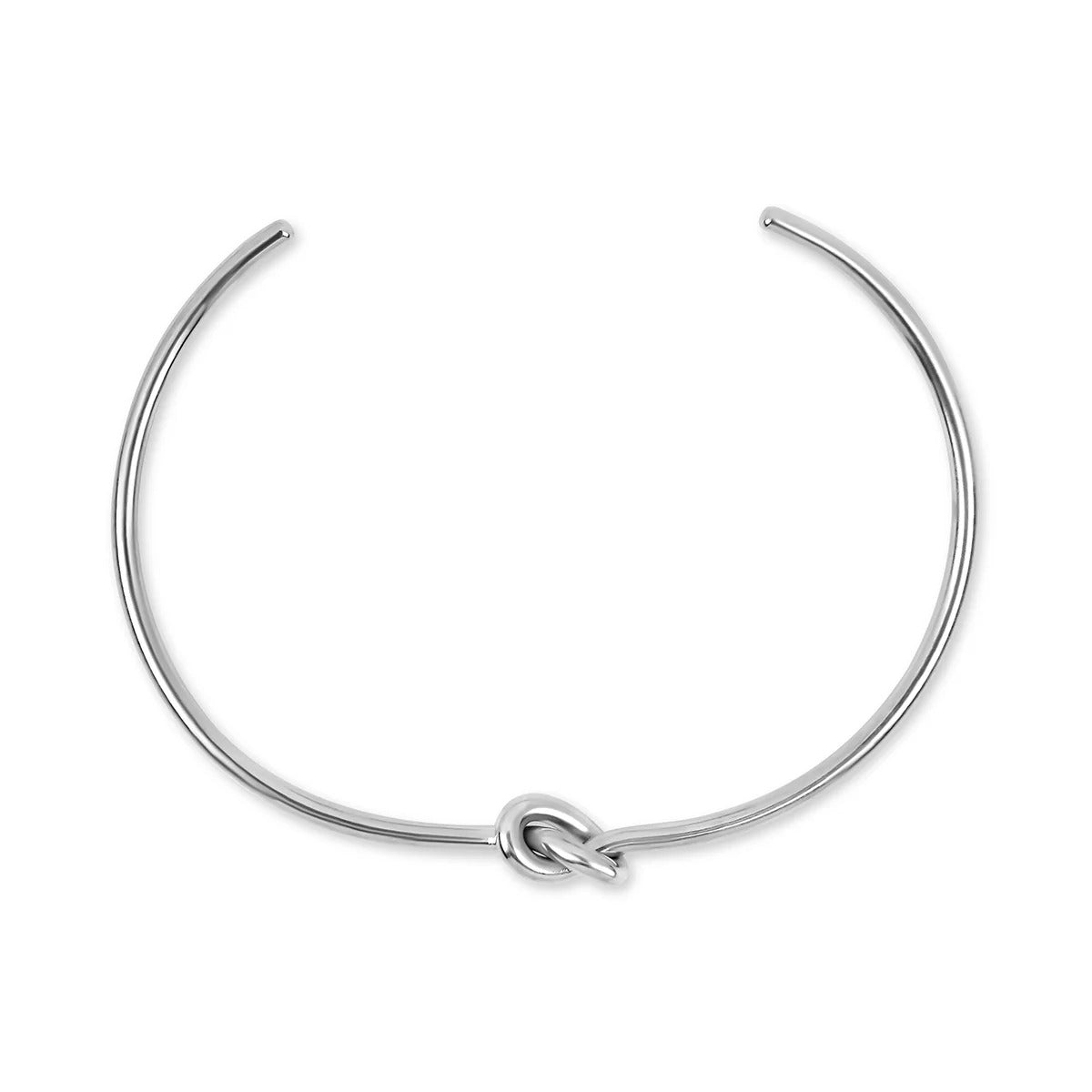 Set Elegance Bracelets and Knot Bangle in Silver – Meiva bracelet view 4