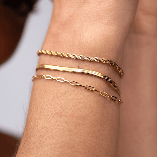 Set Essential Bracelet 18K Gold Plated in 18K gold-plated – Meiva bracelet view 2