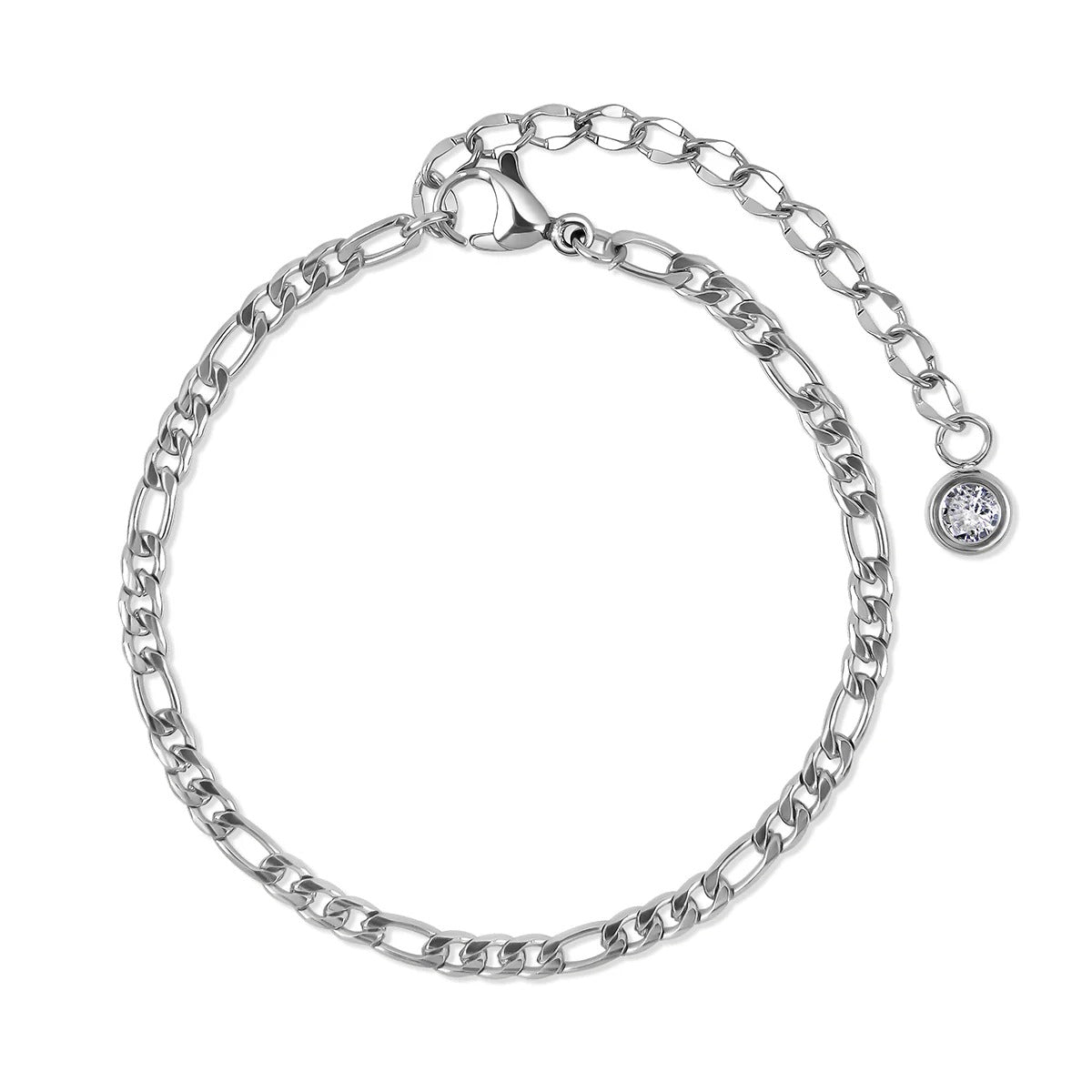 Set Glamour Cubic Zirconia Bracelet in Silver in zirconia – Meiva bracelet view 3