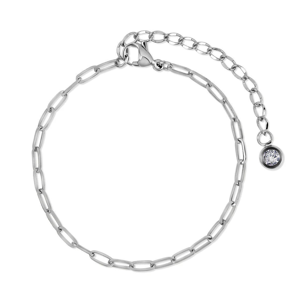 Set Glamour Cubic Zirconia Bracelet in Silver in zirconia – Meiva bracelet view 4